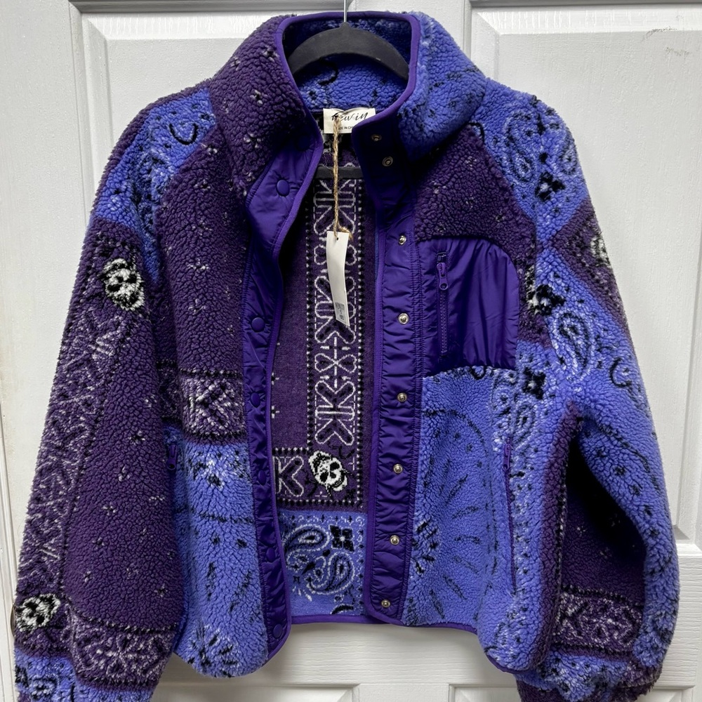 Purple Patchwork Teddy Jacket